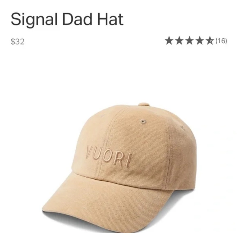 Vuori Beige Signal Dad Hat